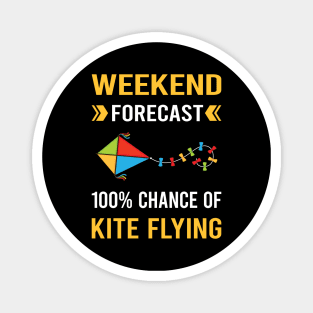 Weekend Forecast Kite Flying Kites Magnet